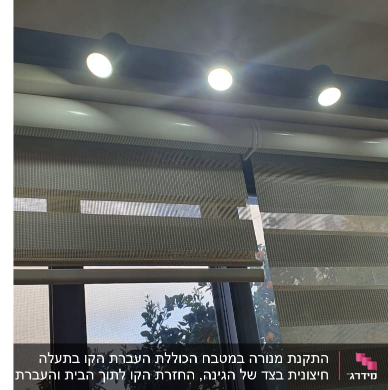 תאורת ספוטים מותקנת על תקרה